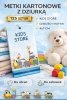 Metki kartonowe z dziurką KIDS STORE - 125 sztuk